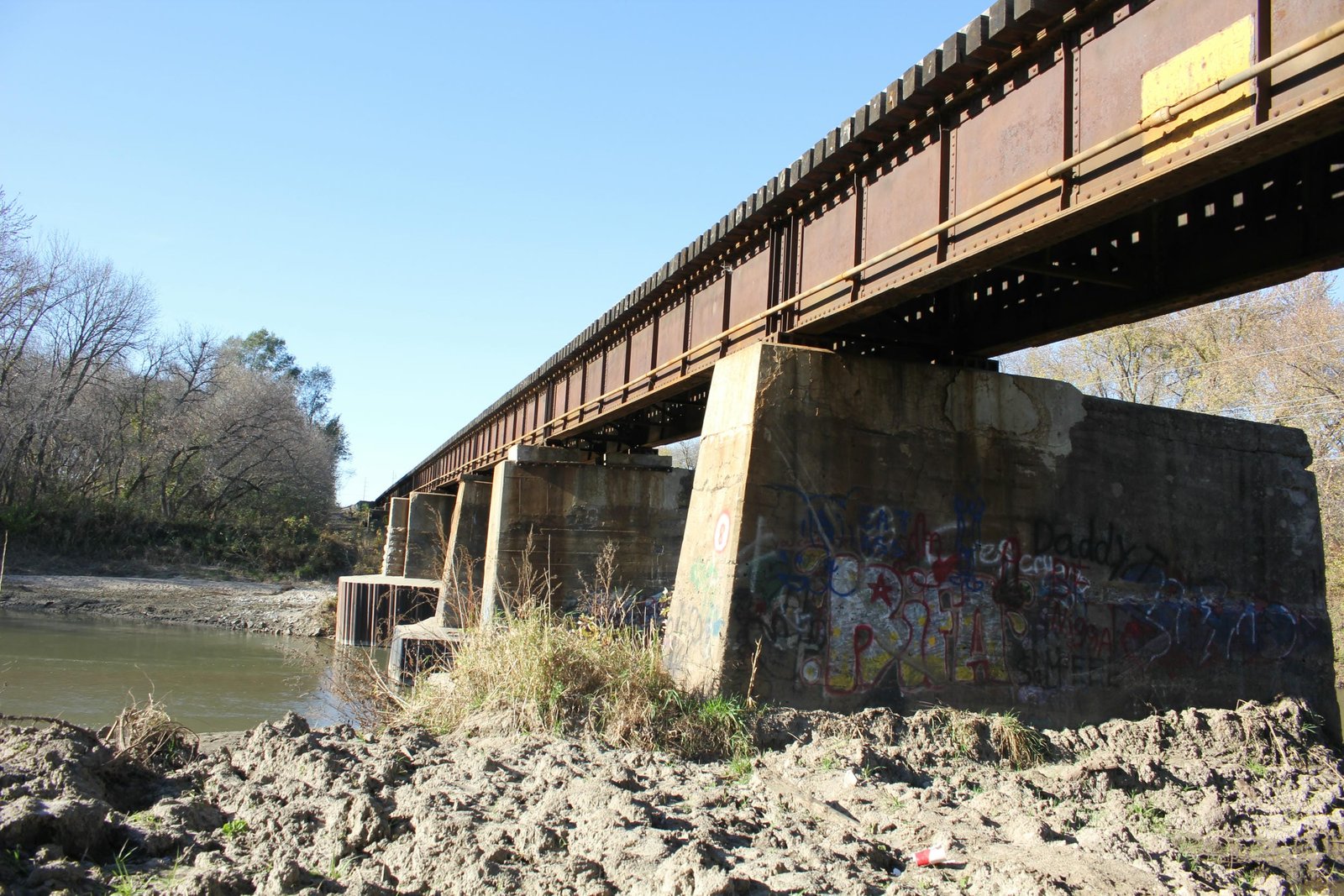 Looking west